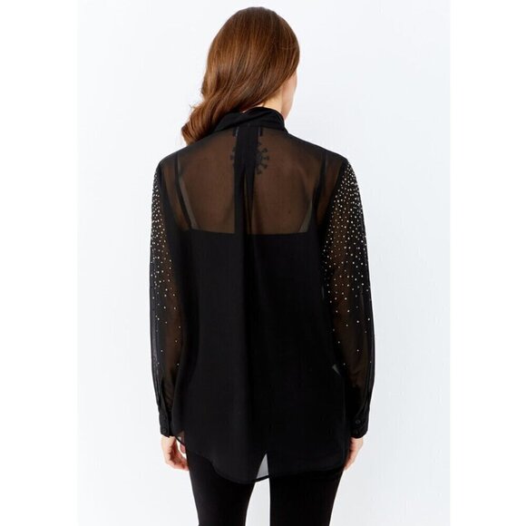 Melanie Lyne Woven blouse with jewel embellishments - Picture 4 of 10